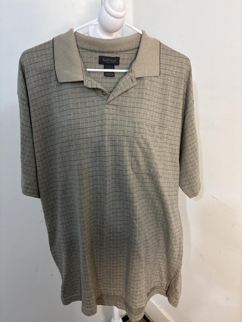 Van Heusen Polo Shirt‎ Checkered Large Pocket